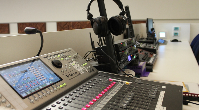 AV desk in Worship Space